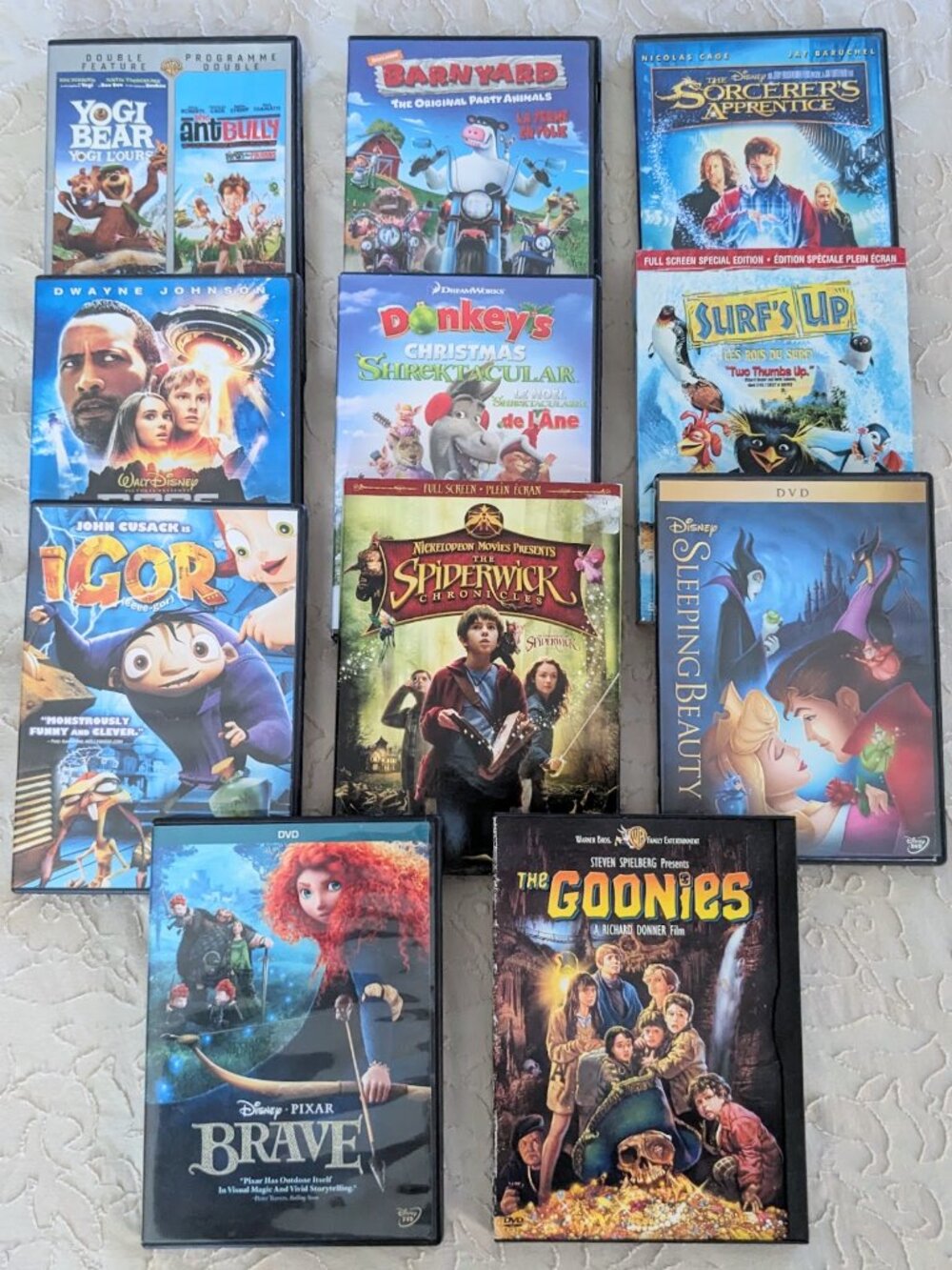 11x Kids Movie DVD Collection inc. Disney, Dreamworks etc
